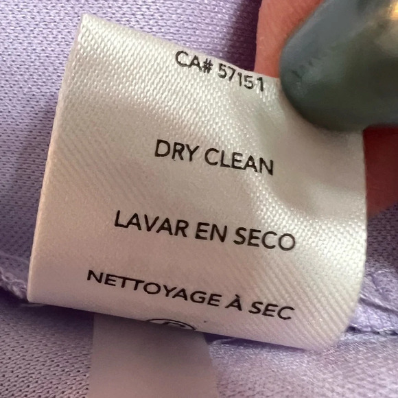 Chaps Women's Lavender Purple‎ White Faux
Wrap Lined Dress. Size 12. - Picture 14 of 14